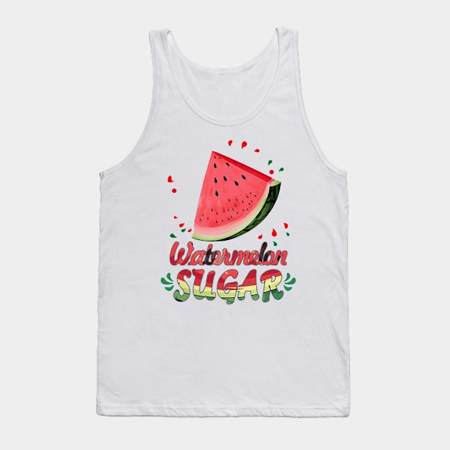 Watermelon Sugar Tank Top by RainasArt